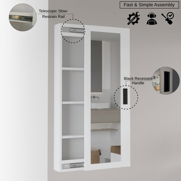 Hanah Home Lun1-W Estantería para Baño Blanca